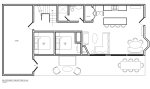 Main level floor plan of Bluffside